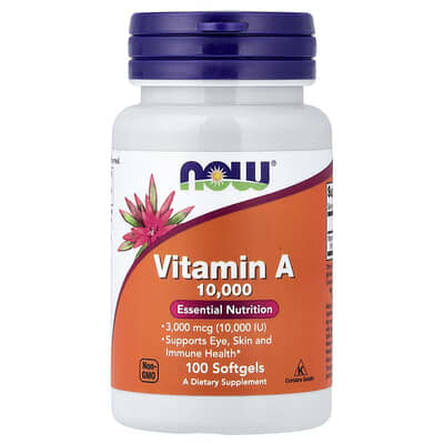 Norland NOW Foods, Vitamin A, 3,000 mcg (10,000 IU), 100 Softgels supplement Uganda UGX 21047