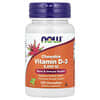 Vitamina D3 masticable, Menta natural, 5000 UI, 120 comprimidos masticables