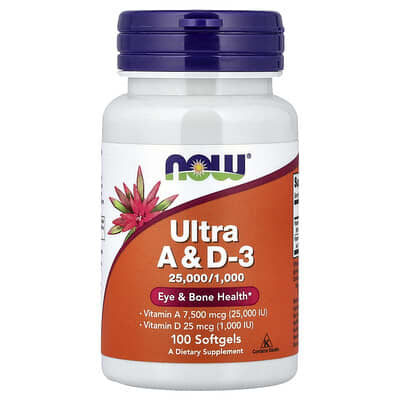 NOW Foods, Extra Strength A/D3, 100 Softgels