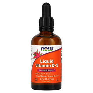 NOW Foods, Liquid Vitamin D-3, 400 IU, 2 fl oz (59 ml)