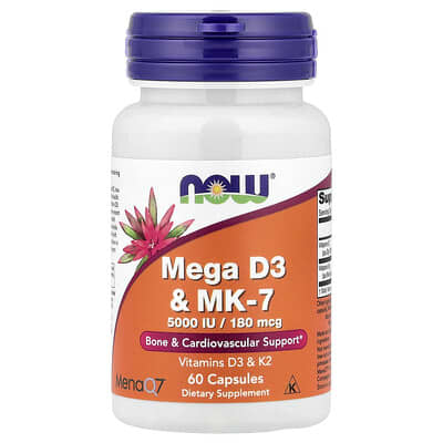 Norland NOW Foods, Mega D3 & MK-7, 60 Capsules supplement Uganda UGX 68733
