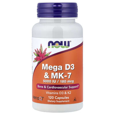 Norland NOW Foods, Mega D3 & MK-7, 120 Capsules supplement Uganda UGX 116997