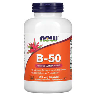 NOW Foods, B-50, 250 растительных капсул