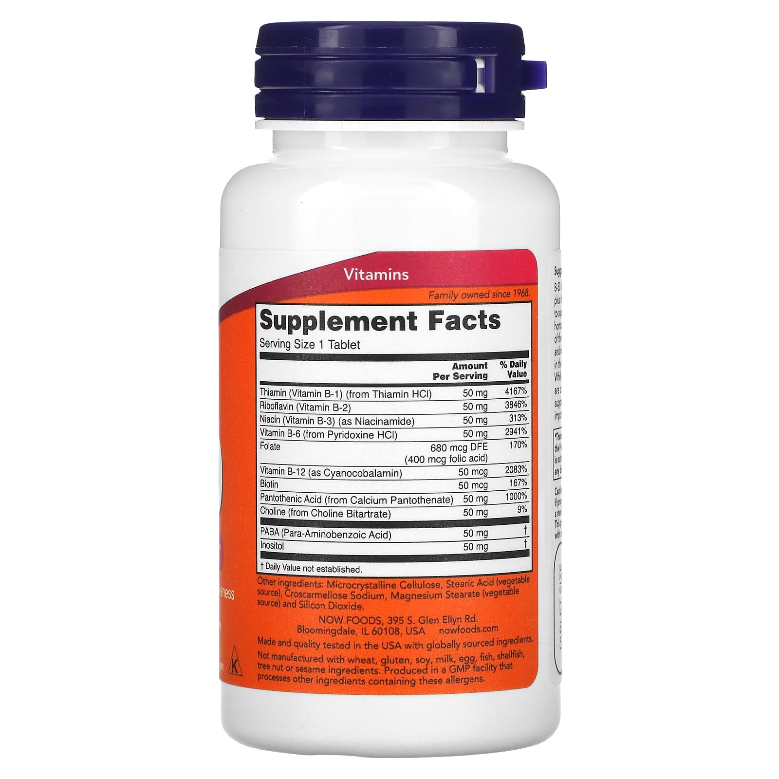 NOW Foods, B-50, 100 Tablets