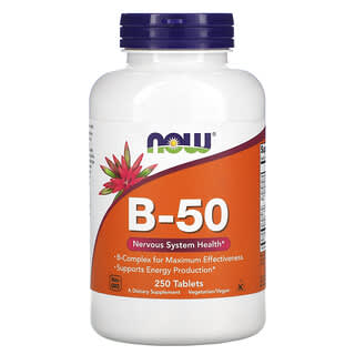 NOW Foods, Vitamina B50, 250 comprimidos