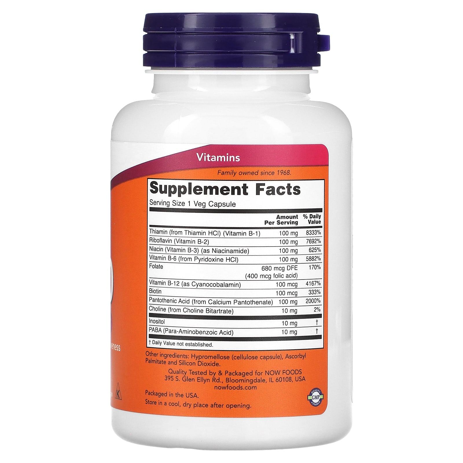 NOW Foods, B-100, 100 Veg Capsules