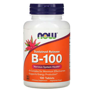 NOW Foods, Sustained Release B-100, 100 Tablets