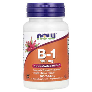 NOW Foods, B-1, 100 mg, 100 Tablet