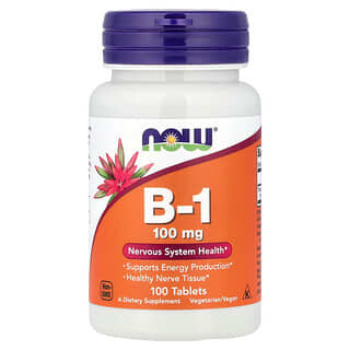 NOW Foods, B-1, 100 mg, 100 tabletten