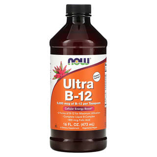 NOW Foods, Ultra B-12, 16 onzas líquidas (473 ml)