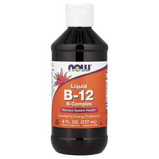 NOW Foods, B-12, Complexo-B, Líquido, 8 fl oz (237 ml)