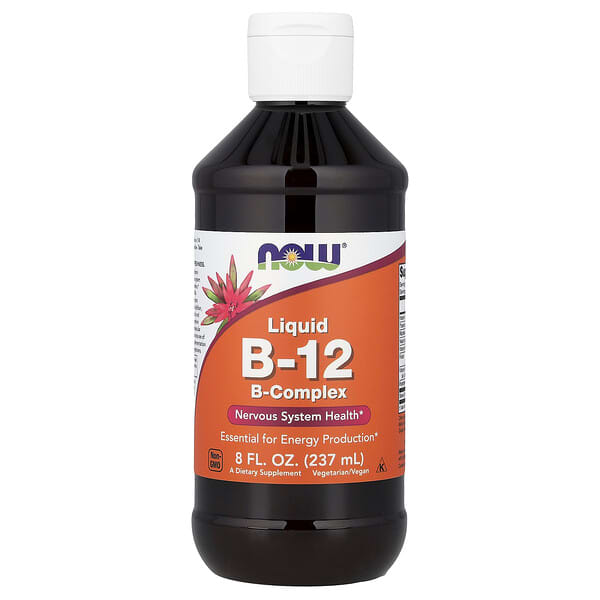 NOW Foods, B-Complex 液體維生素 B12，8 液量盎司（237 毫升）
