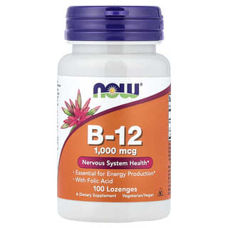 NOW Foods, B-12，1,000 微克，100 錠劑