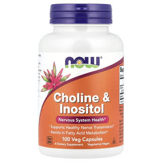 NOW Foods, Choline & Inositol, 100 Veg Capsules