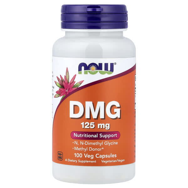 NOW Foods, DMG, 125mg, 베지 캡슐 100정