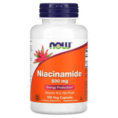 NOW Foods, Niacinamida, 500 mg, 100 Cápsulas Vegetais