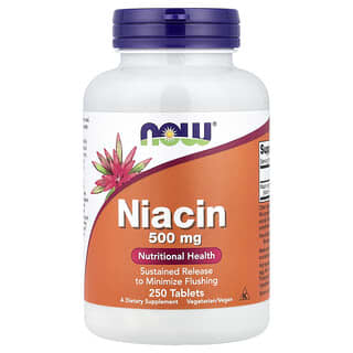 Now Foods, Niacin, 500 mg, 250 Tabletten