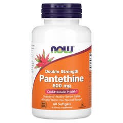 NOW Foods, Double Strength Pantethine, 600 mg, 60 Softgels