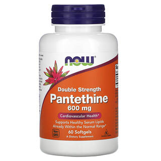 NOW Foods, Pantethine, Double Strength, 600 mg, 60 Softgels