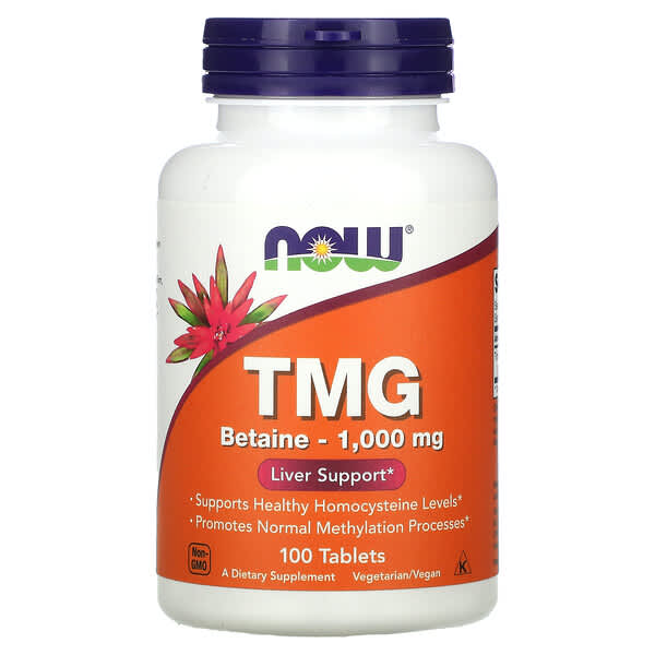 NOW Foods, TMG, 1.000 mg, 100 Tabletten