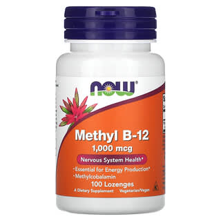 NOW Foods, Methyl B-12, метилкобаламин, 1000 мкг, 100 таблеток для рассасывания