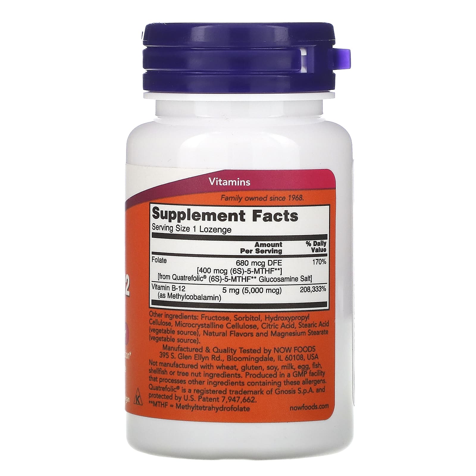 NOW Foods, Methyl B-12, 5000 Mcg, 60 Lozenges