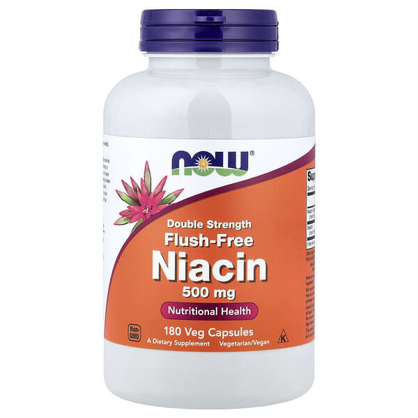 Flush-Free Niacin, 500 mg, 180 Veg Capsules