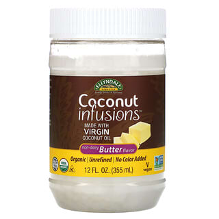 NOW Foods, エリンデールナチュラル、ココナッツインフュージョン、乳成分不使用バター風味、355 ml（12 fl oz）