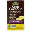 زبدة جوز الهند Ellyndale Naturals، Keto Coconut Infusions، نكهة الزبدة خالية من الألبان، 3 قطع، 0.5 أونصة سائلة (15 مل) لكل قطعة