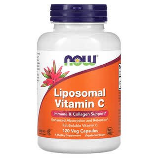 NOW Foods, Липосомальный витамин C, 120 растительных капсул