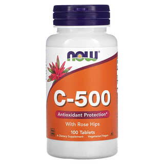 NOW Foods, C-500 with Rose Hips, 100 Tablets