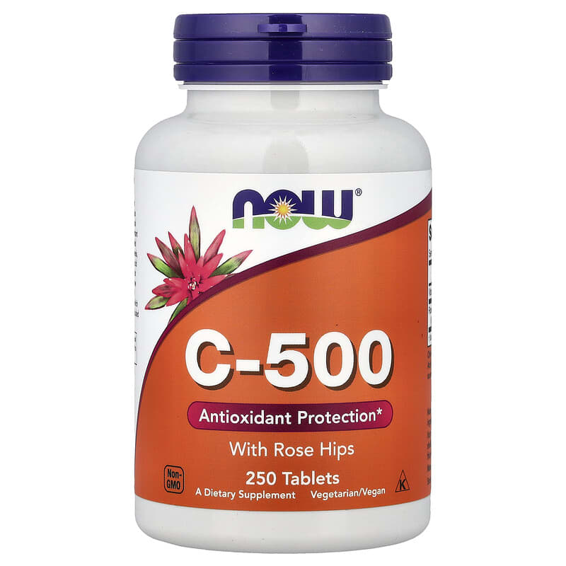 VITAMIN C 500mg WITH ROSE HIPS 6本　個人むけ C-500 with Rose Hips, 250 Tablets