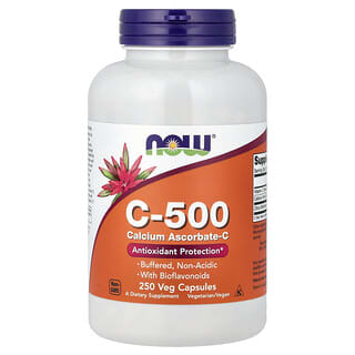 NOW Foods, C-500, Calciumascorbaat-C, 250 capsules