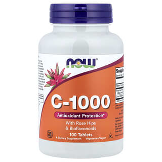 NOW Foods, C-1000, con rosa canina e bioflavonoidi, 100 compresse