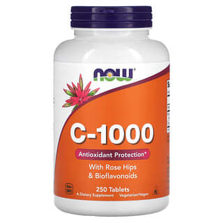 NOW Foods, C-1000, 250 comprimidos
