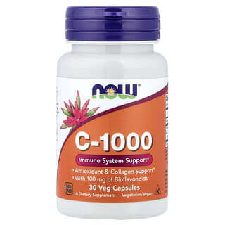 NOW Foods, C-1000, 베지 캡슐 30정