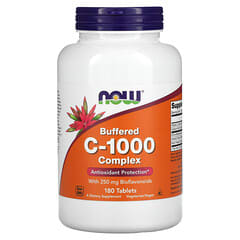 NOW Foods, Buffered C-1000 Complex, 180 Tablets