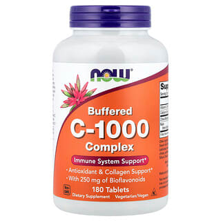 NOW Foods, комплекс буферизованного витамина C-1000, 180 таблеток