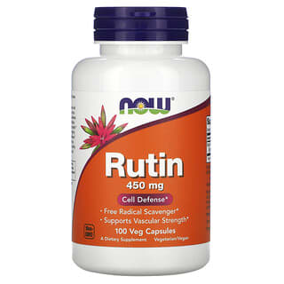 NOW Foods, Rutina, 450 mg, 100 Cápsulas Vegetais