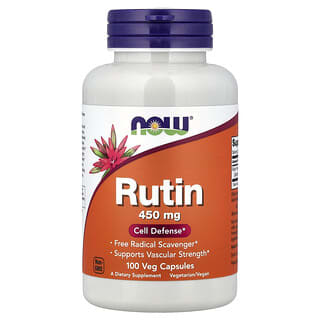 NOW Foods, Rutin, 450 mg, 100 Bitkisel Kapsül