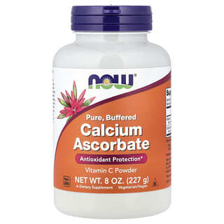 NOW Foods, Pure, Buffered Calcium Ascorbate, Vitamin C Powder, 8 oz (227 g)