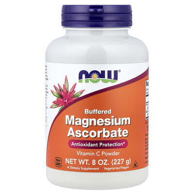 NOW Foods, Pure, Buffered, Magnesium Ascorbate, Vitamin C Nutritional Powder, 8 oz (227 g)
