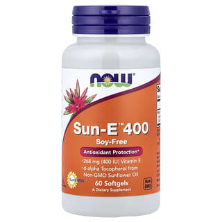 NOW Foods, Sun-E™ 400, 268 mg (400 IU), 60 Softgels