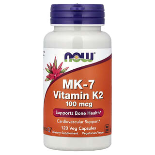 NOW Foods, MK-7 Vitamin K-2, 100 mcg, 120 Veg Capsules