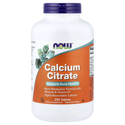 NOW Foods, Calcium Citrate, 250 Tablets