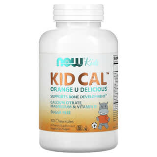 NOW Foods, Kid Cal, 100 comprimidos masticables