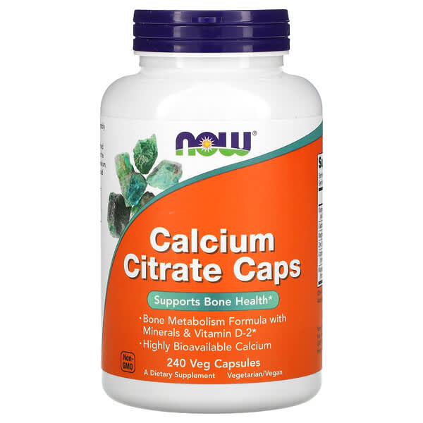 NOW Foods, Calcium Citrate Caps, Calciumcitratkapseln, 240 vegetarische Kapseln