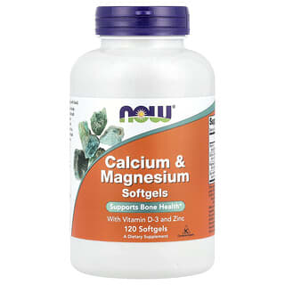 NOW Foods, Calcium und Magnesium mit Vitamin D3 und Zink, 120 Weichkapseln