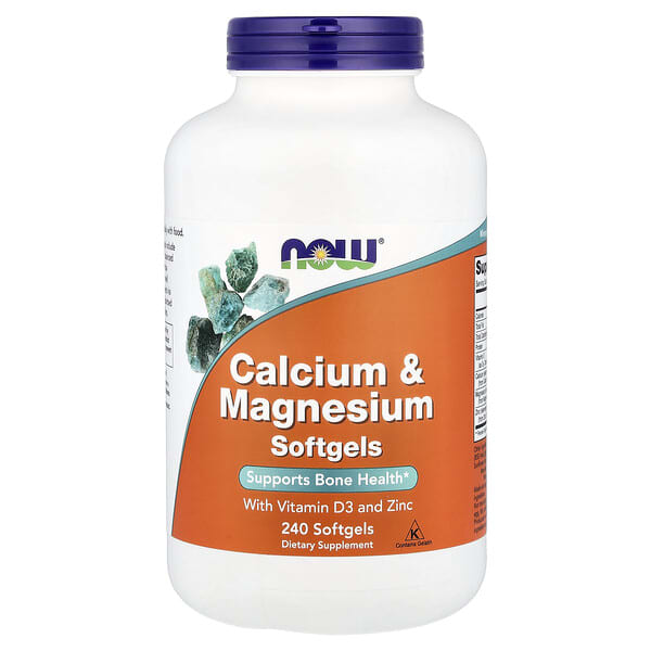 NOW Foods, Calcium & Magnesium With Vitamin D-3 and Zinc, 240 Softgels