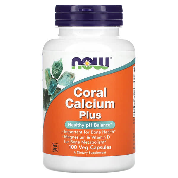 NOW Foods, Coral Calcium Plus, 100 Veg Capsules